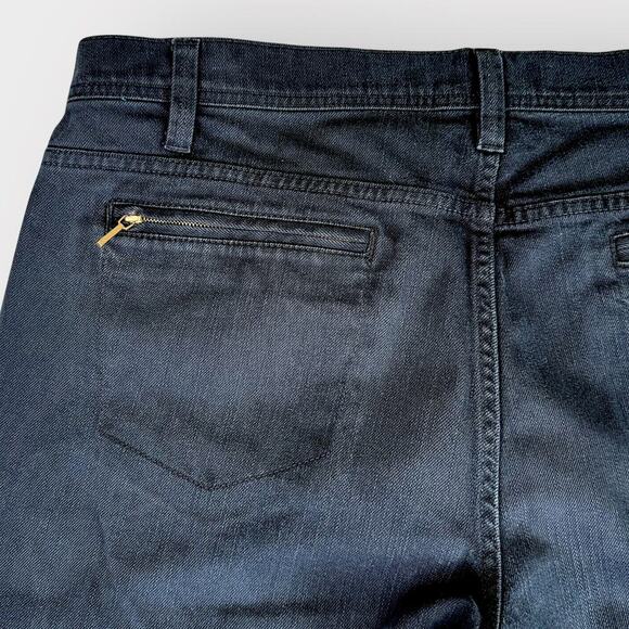 Talbots Petites Denim Cropped Straight Leg Stretch Jeans Size 14P Washed Black - Picture 6 of 12